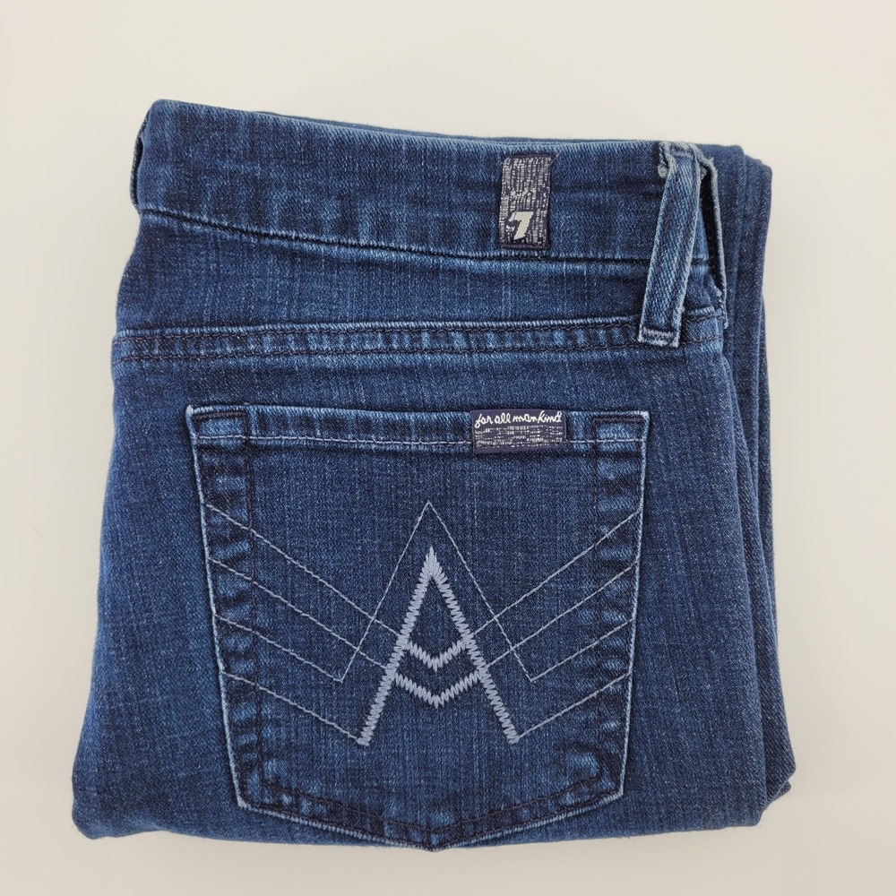 7 For All Mankind‎ A Pocket Flare Jeans 28 Dark Wash Seven